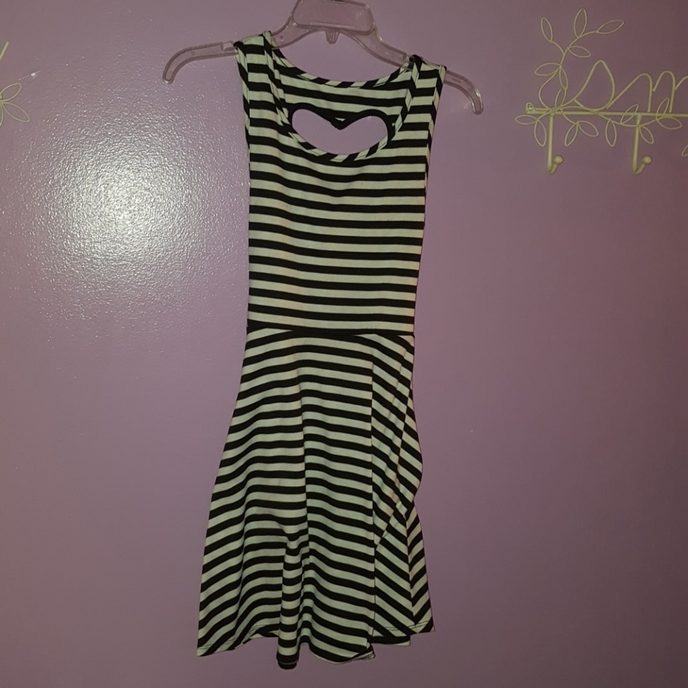 Black and white heart dress