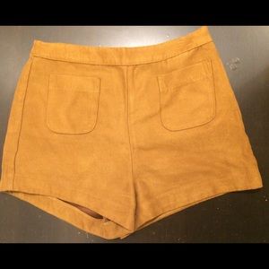 Hollister Tan Suede Shorts