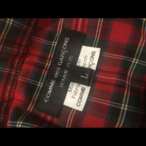 Comme des Garçons plaid and camouflage button down - Picture 3 of 3