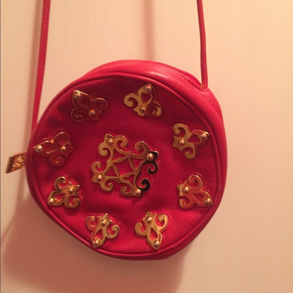 Red Leather Crossbody bag - Picture 1 of 5