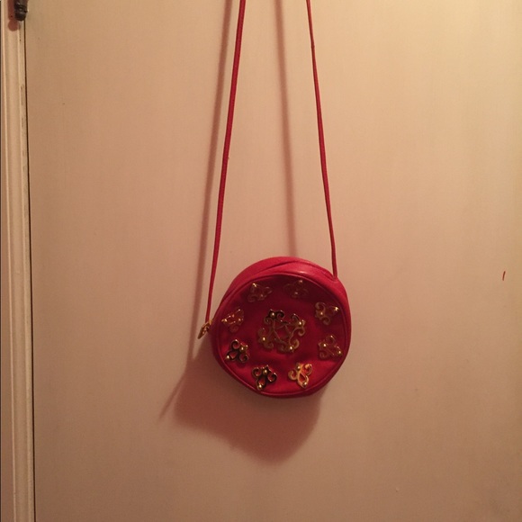 Red Leather Crossbody bag - Picture 2 of 5