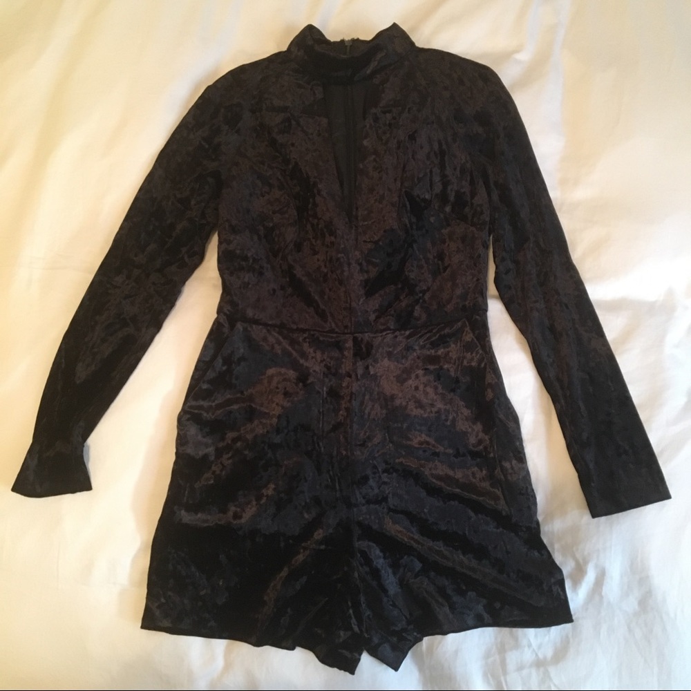 TOPSHOP Velvet romper