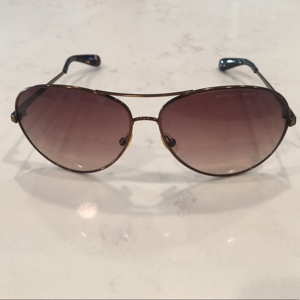 MARC by marc jacobs Aviator Sunglasses In Brown