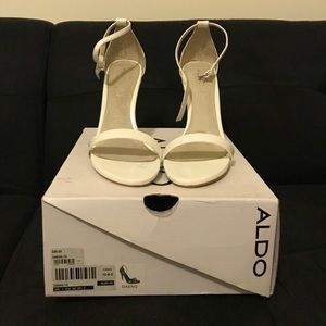 White Sandal Heels Size 7
