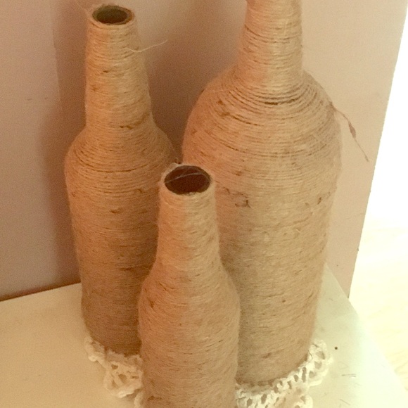 Twine wrapped wine bottles - Picture 1 of 1