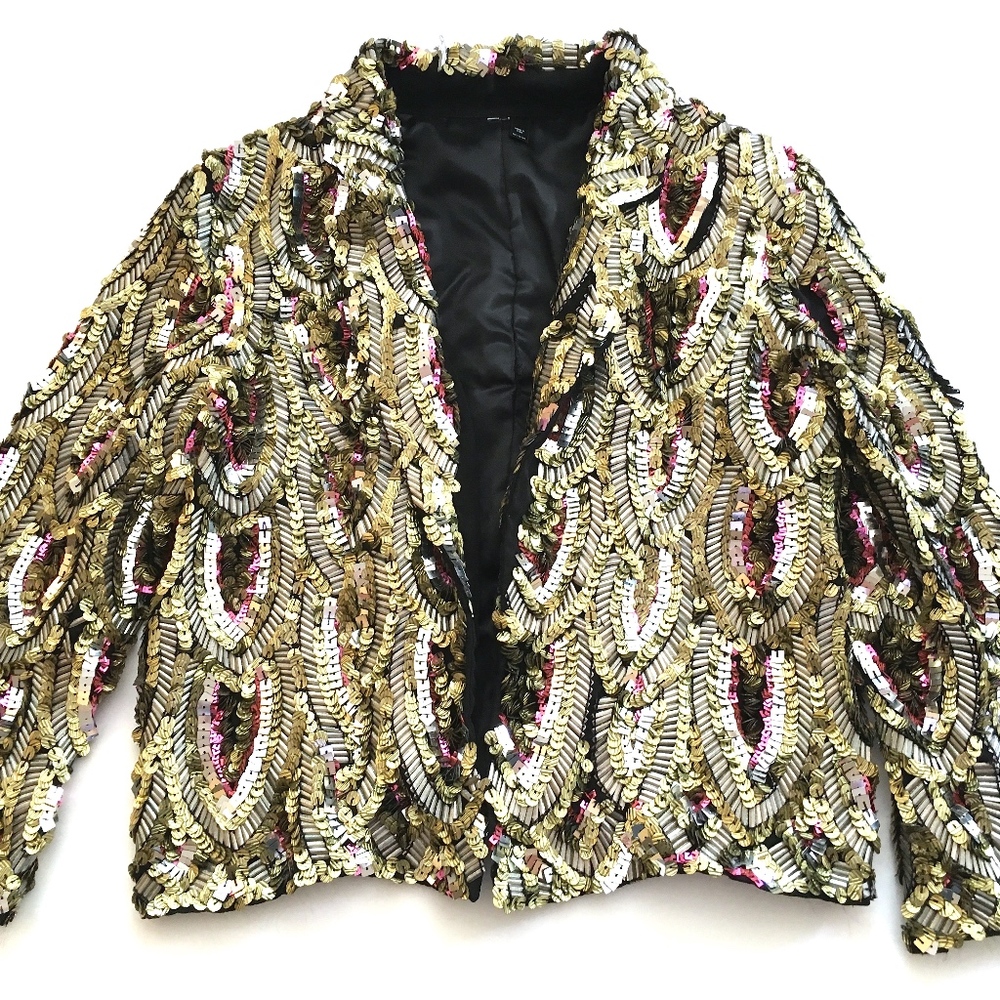 Gold Sequin Blazer  Size 38