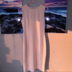 Calvin Klein Baby Pink Bandage Sleeveless Dress
