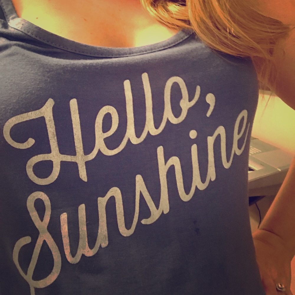 SOLD Size: L , 'Hello Sunshine' Tank