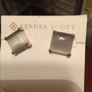 Kendra Scott slate cats eye studs