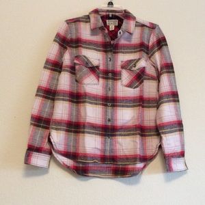 Converse button down shirt long sleeve plaid XS