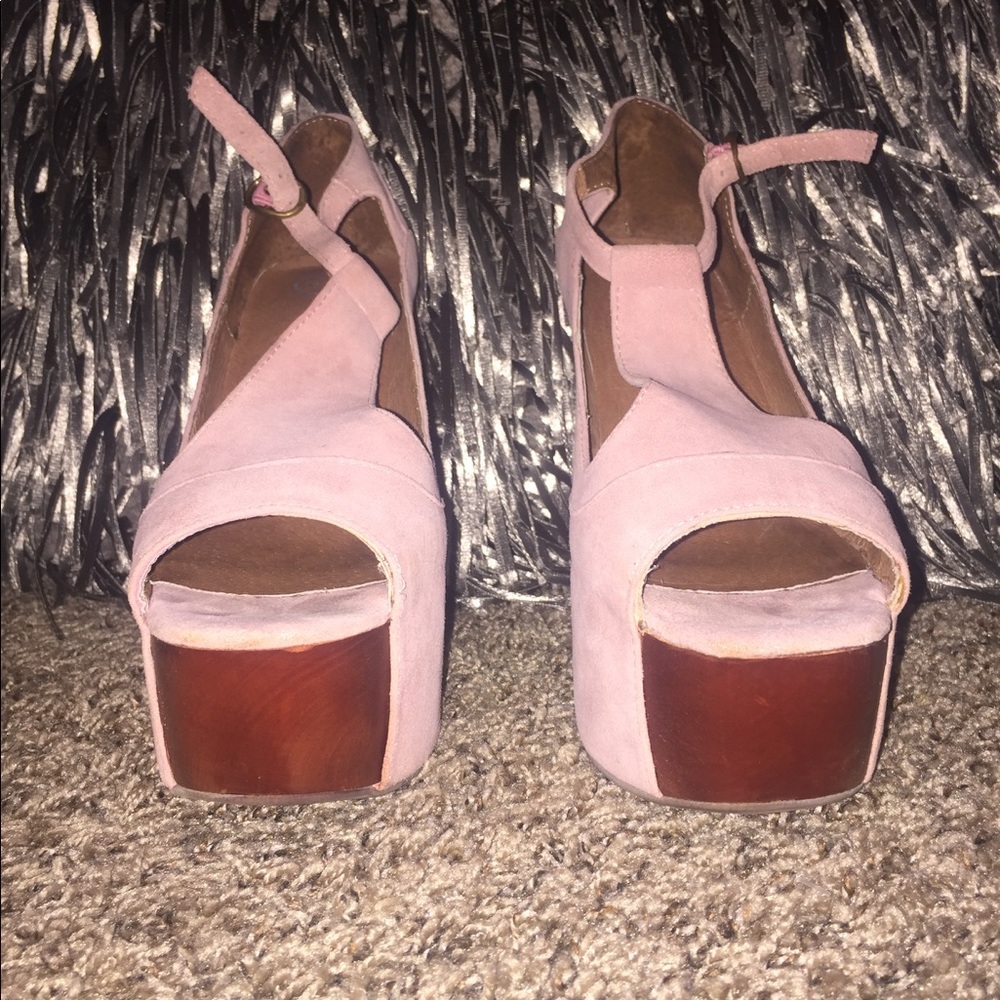 Jeffery Campbell Rose Suede Platform!