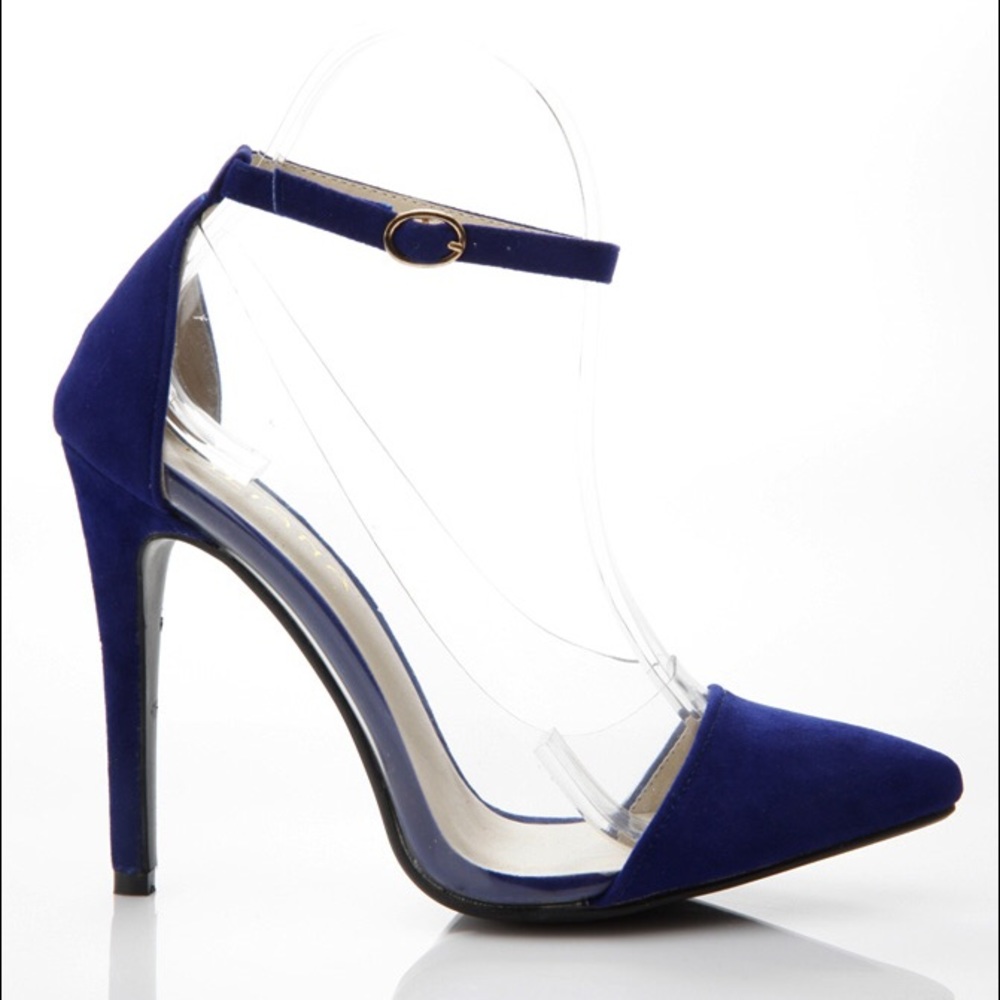 Royal and clear heels