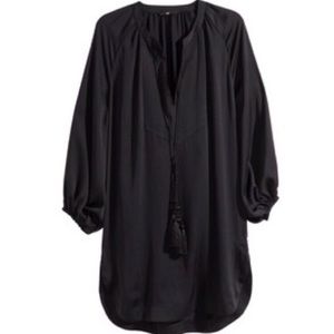 NWT H&M conscious collection tassel tunic black
