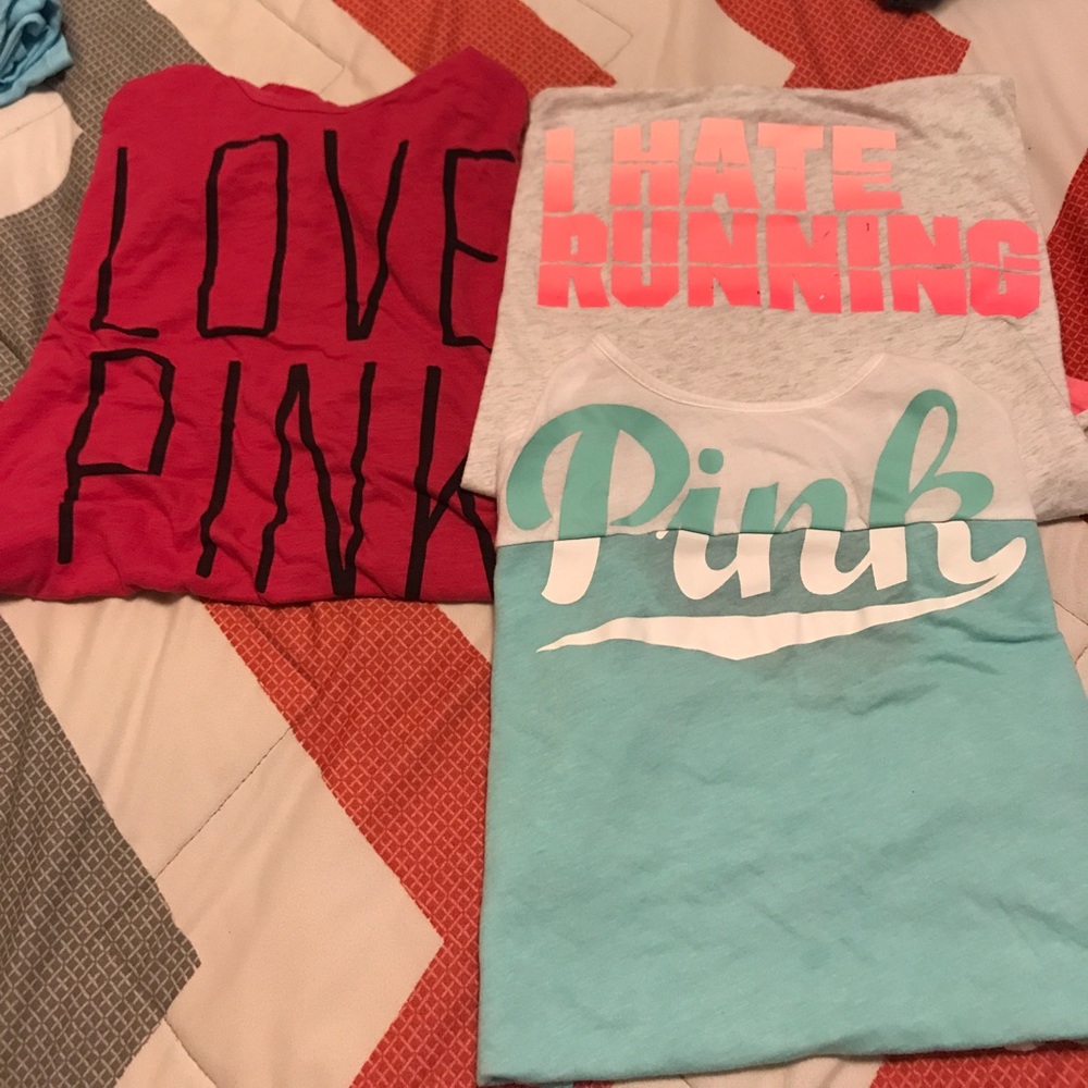 3 Victoria Secret PINK tank tops
