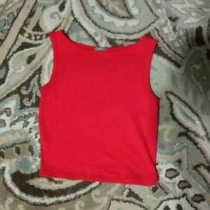 United Colors of Benetton Red Crop Top