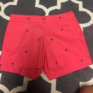 Jcrew embroidered chino shorts