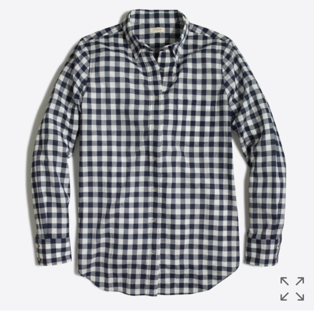 J Crew Gigham Button Down Shirt