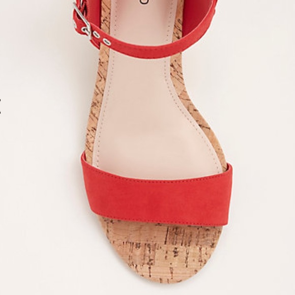 Torrid Red Cork mini wedge sandals wide width 9 10 - Picture 4 of 4