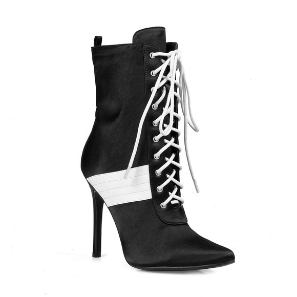 Lace up heeled booties hour sale - Picture 9 of 12