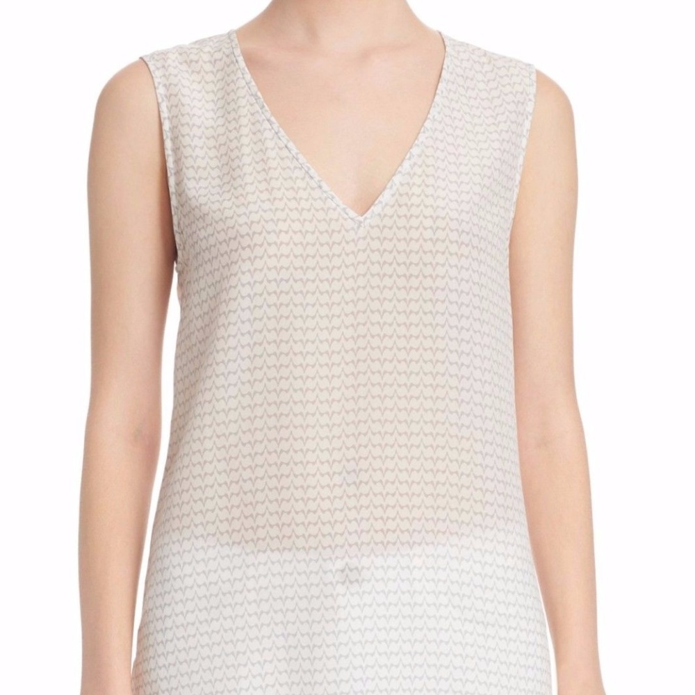 NEW Equipment Sleeveless Otis Bright White Silk S