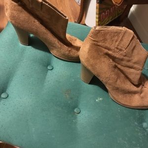 Brown heeled boots