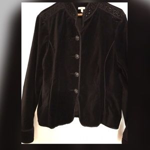 Black Velvet XL Women Jacket by Reba