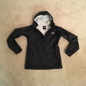 Classic North Face Rain Jacket Black Waterproof