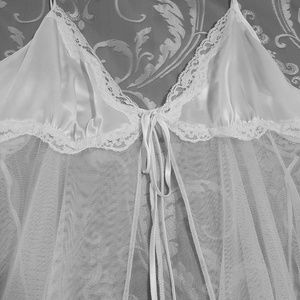 Victoria's secret white, open front sheer lingerie