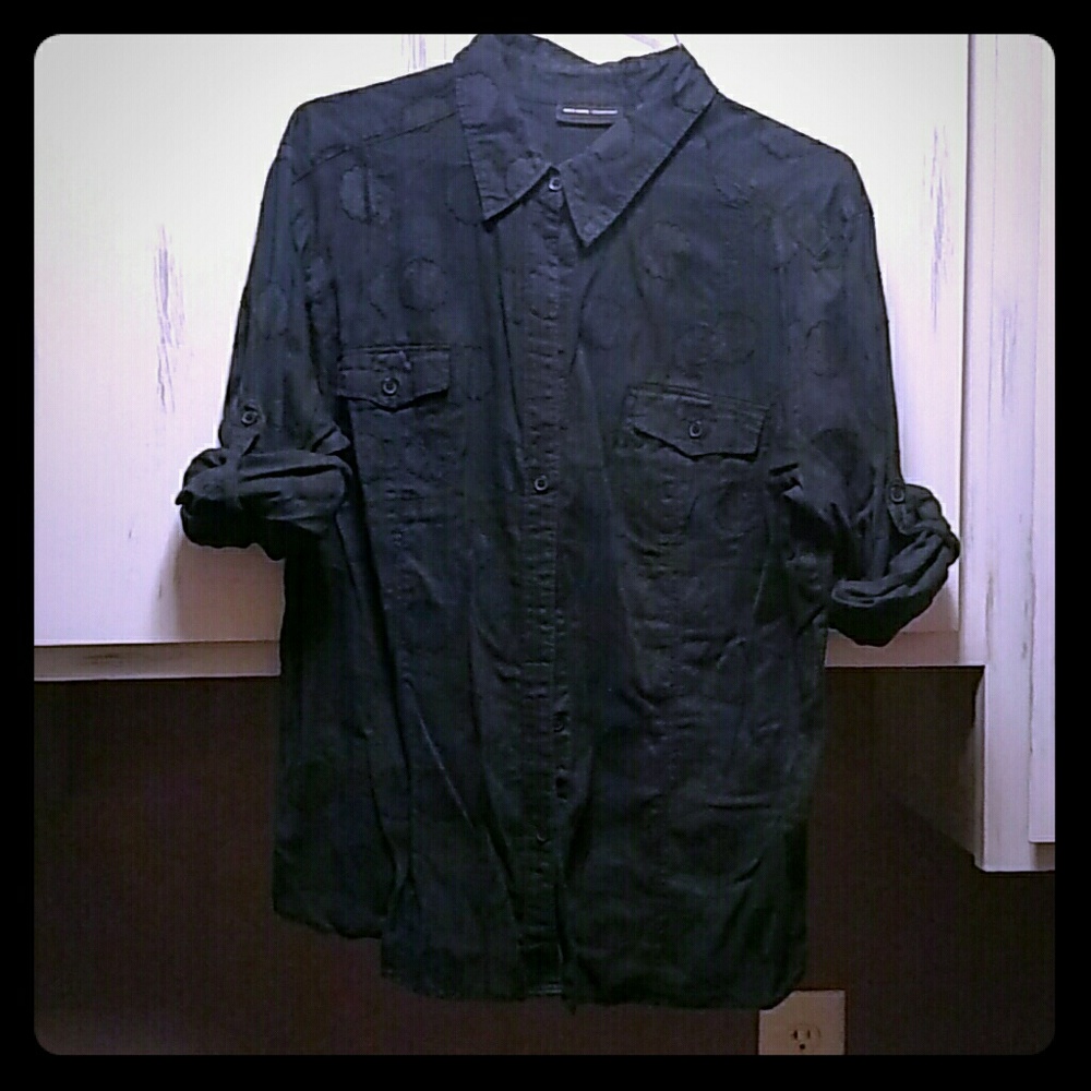 Black button up shirt