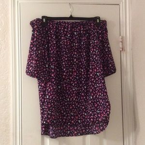 Michael Kors Off the Shoulder Floral Top