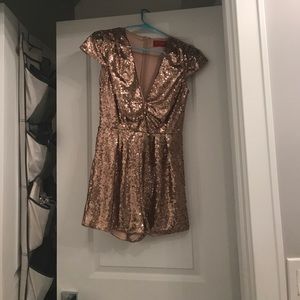 Rose Gold Sequin Romper