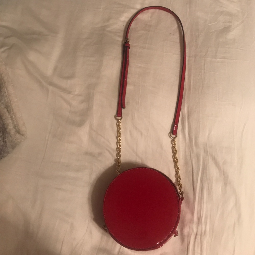 Red circle purse
