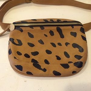 clare v leopard fanny pack