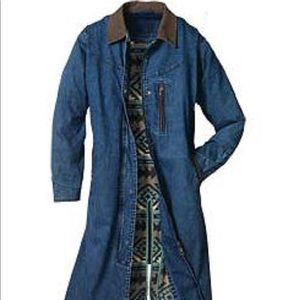 women's denim duster jacket