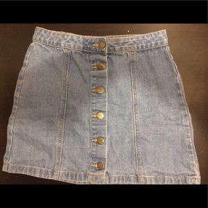 Forever 21 Button Up Mini Skirt
