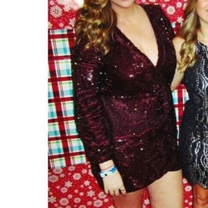 Cranberry sparkled dress