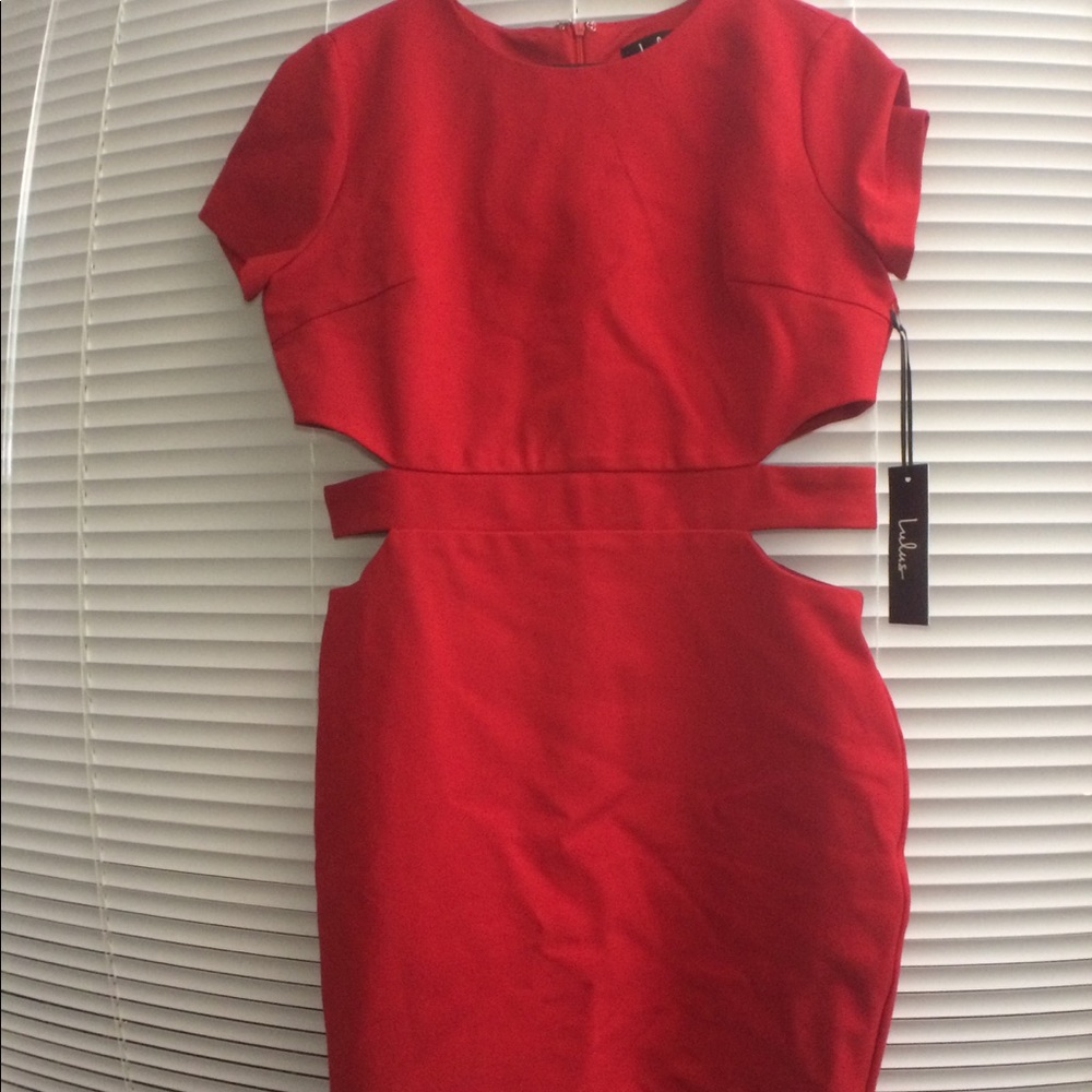 Red Cutout Body Con Mini Dress SALE!