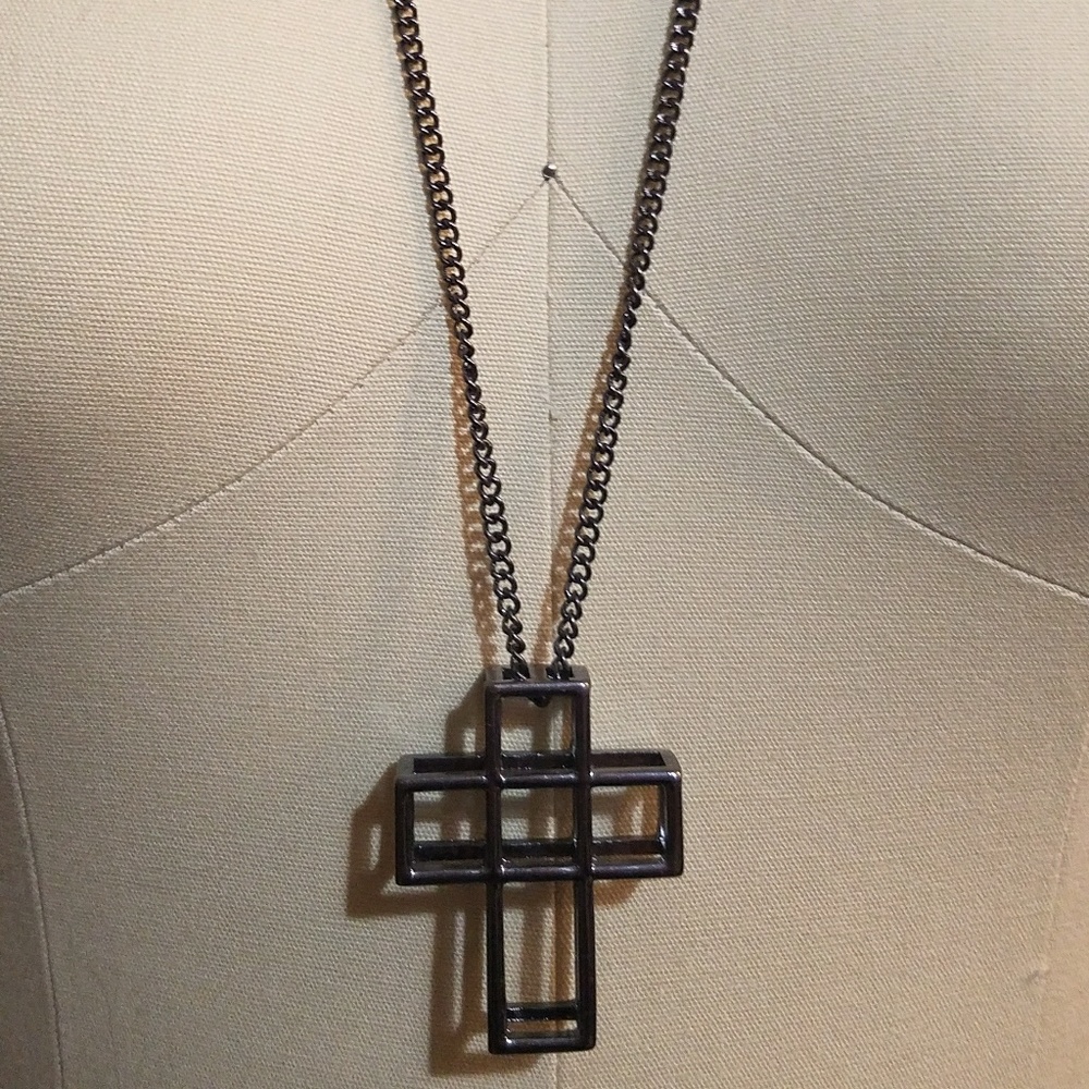 Forever 21 long necklace with cross