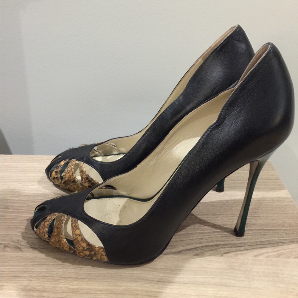 Sergio Rossi peep toe pump