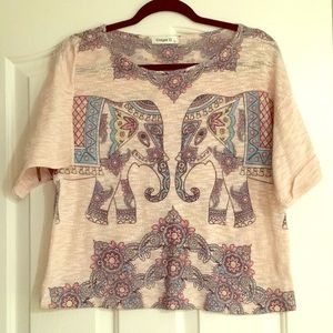Knit elephant top- Ginger G