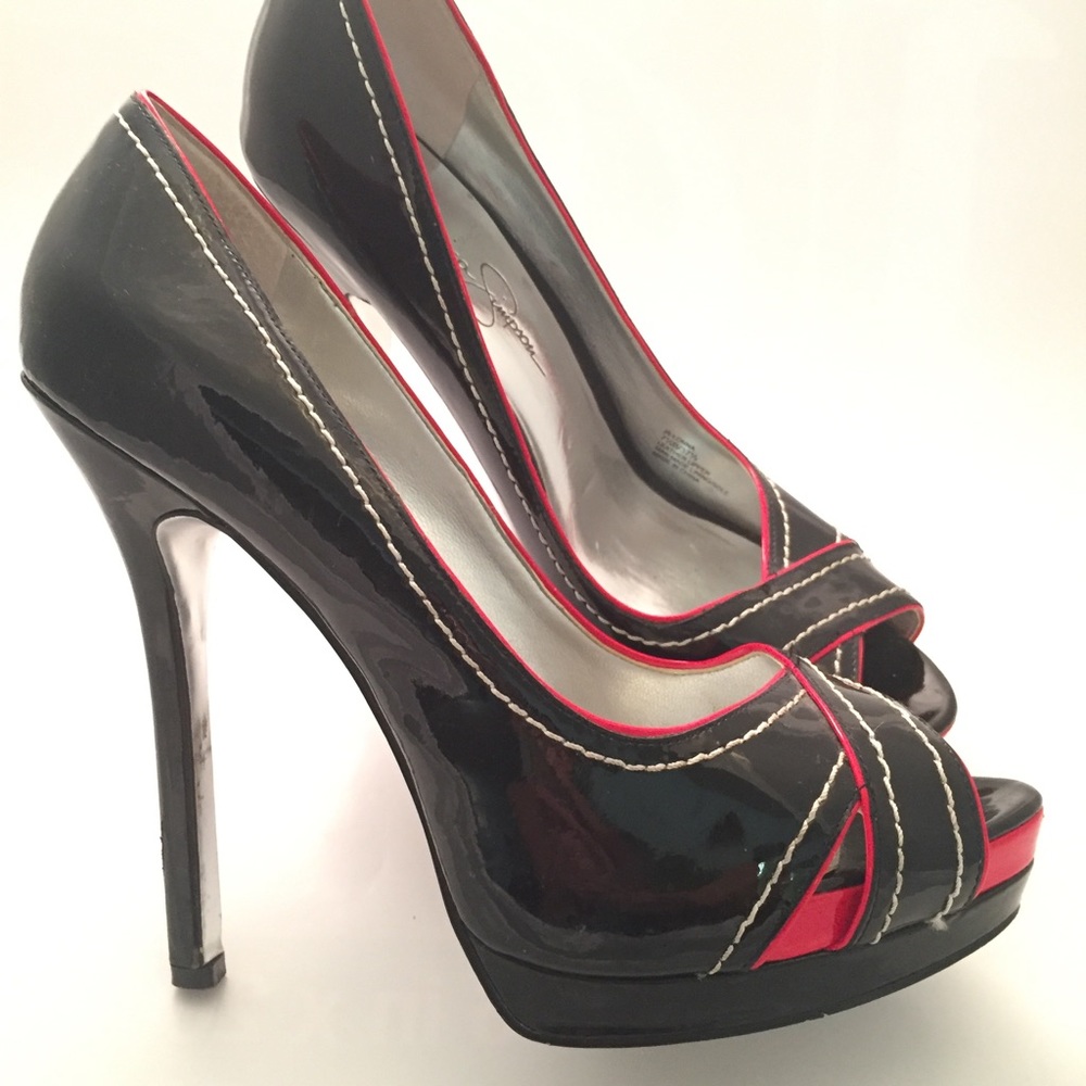 Sexy Black and Red Platform Heels