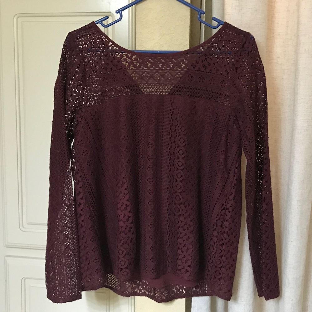 Hollister long sleeved top size medium