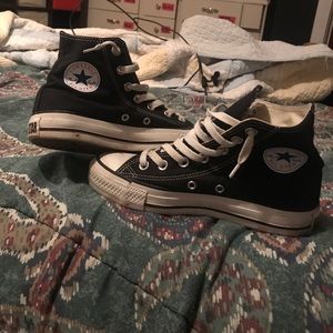 Black hightop converses