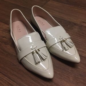 Zara Pointed Toe Tassel Loafers! Like New!