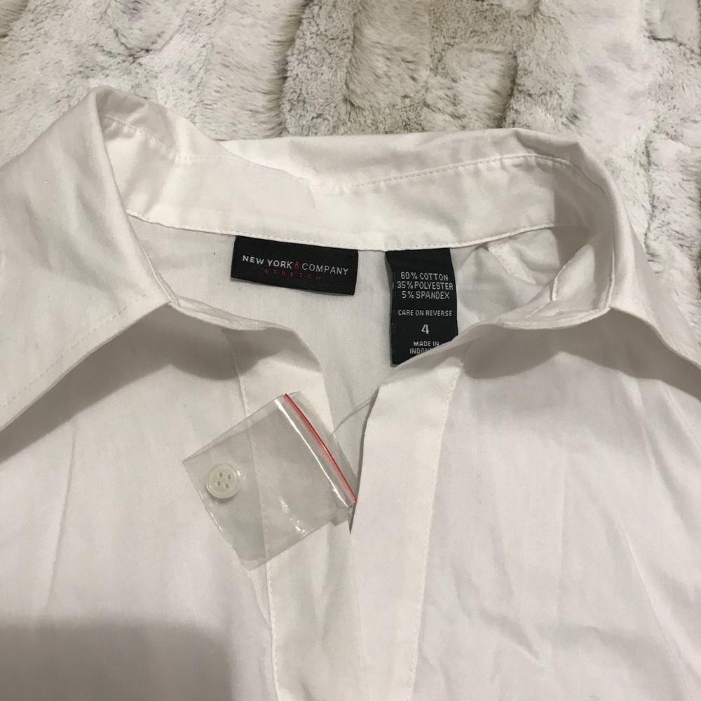 White button down blouse