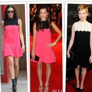 ⭐️HP⭐️NWT Victoria Beckham Scallop Trim dress