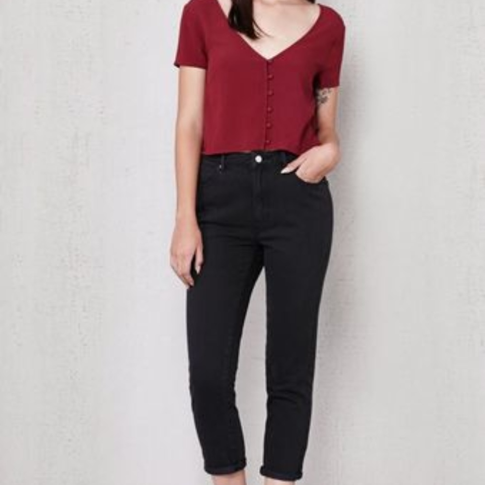 NEW Pacsun black mom jeans size 24