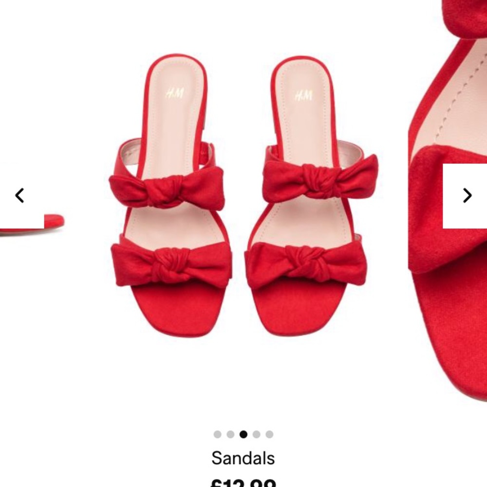 Looking for these H&M Red slide sandals