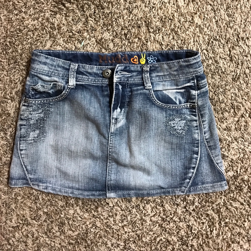 Girls Mudd jean skirt