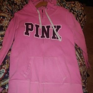 PINK victorias secret zip up. Runs big